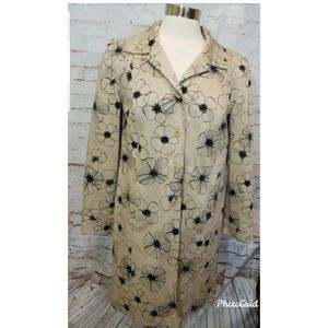 Nordstrom Jacket Trench coat  Floral Sz 6